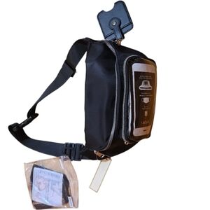Black Travel Bag with Phone Holder